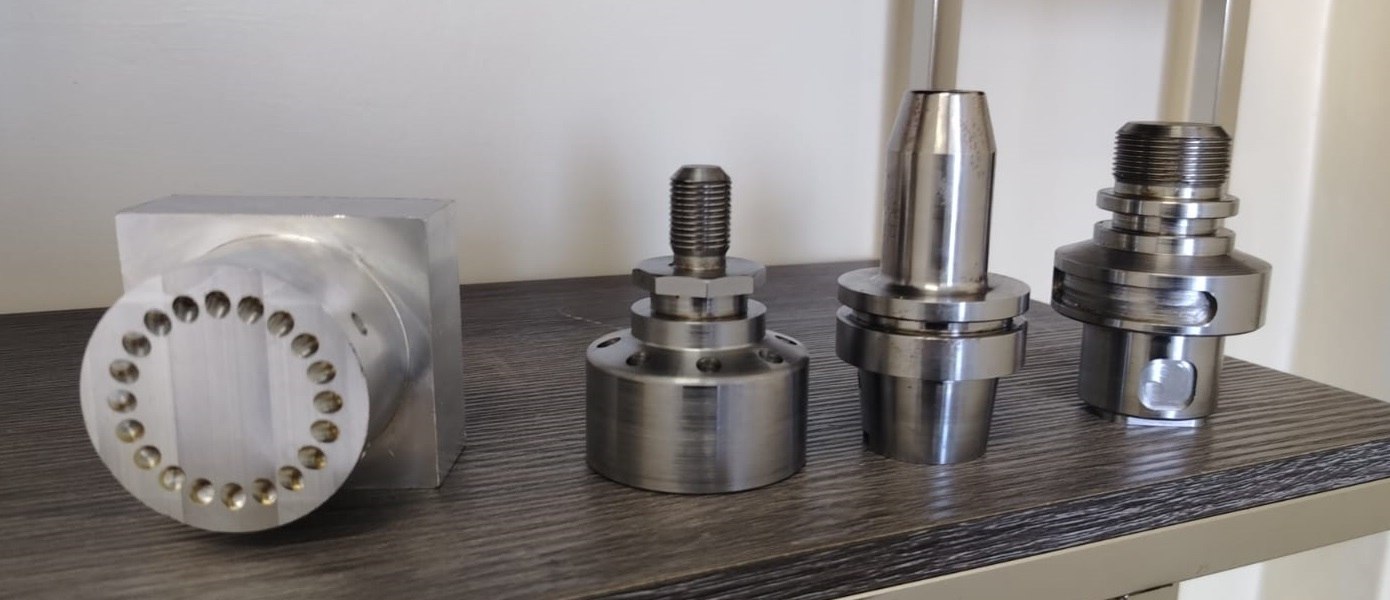 A corporate cohort training at a machining centre